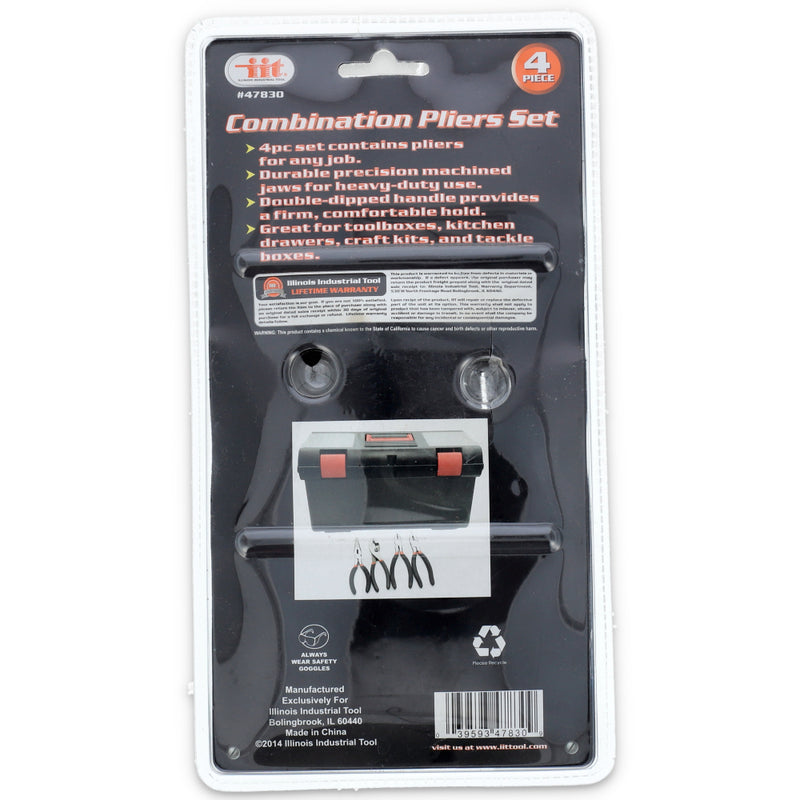 IIT 4pc 6'' PLIERS SET