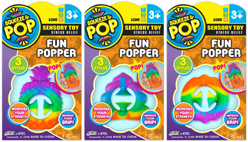 SQUEEZE & POP FUN POPPER SENSORY TOY