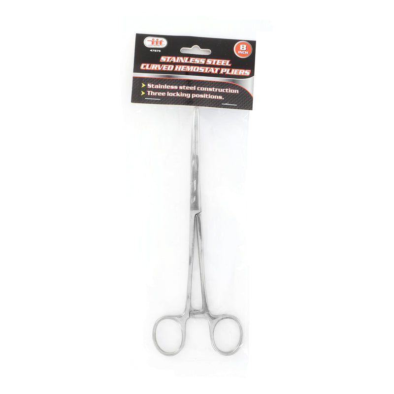 IIT 8'' BENT NOSE HEMOSTAT PLIER STAINLESS