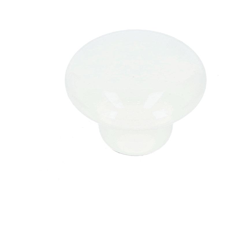 1.25" WHT PORCELAIN CAB KNO