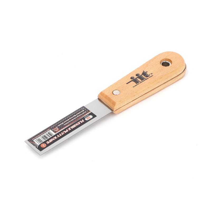 IIT 1'' FLEX PUTTY KNIFE WOOD HANDLE