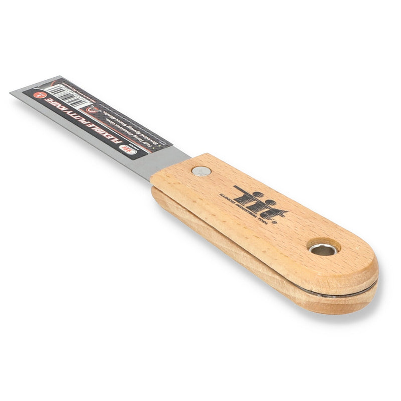 IIT 1'' FLEX PUTTY KNIFE WOOD HANDLE