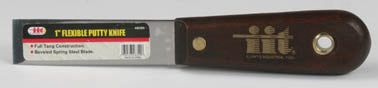 IIT 1'' FLEX PUTTY KNIFE WOOD HANDLE