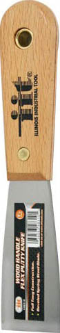 IIT 1.5'' FLEXIBLE PUTTY KNIFE WOOD HANDLE