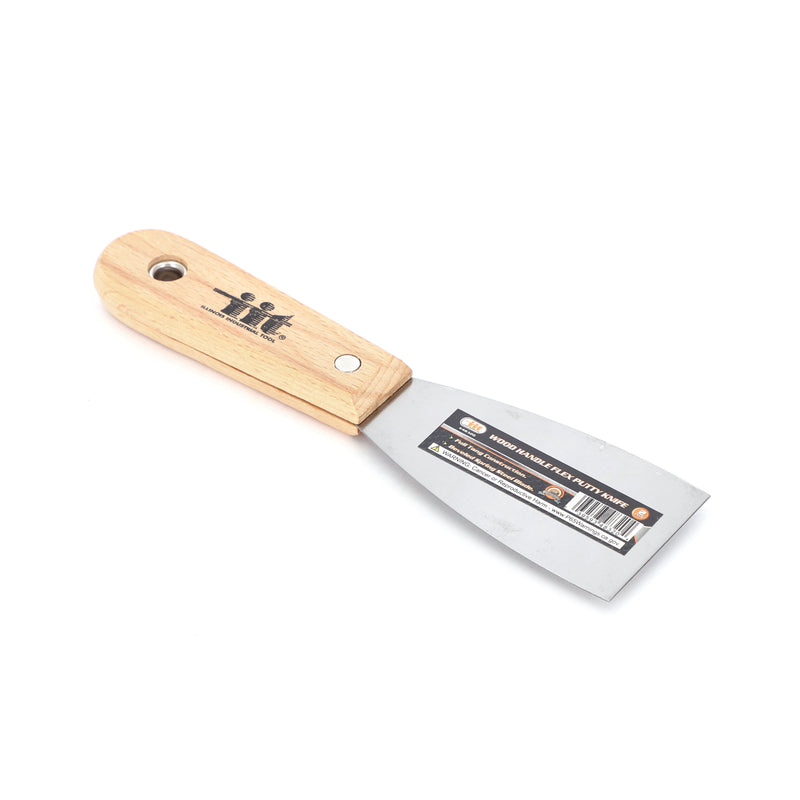 IIT 2'' FLEX PUTTY KNIFE WOOD HANDLE
