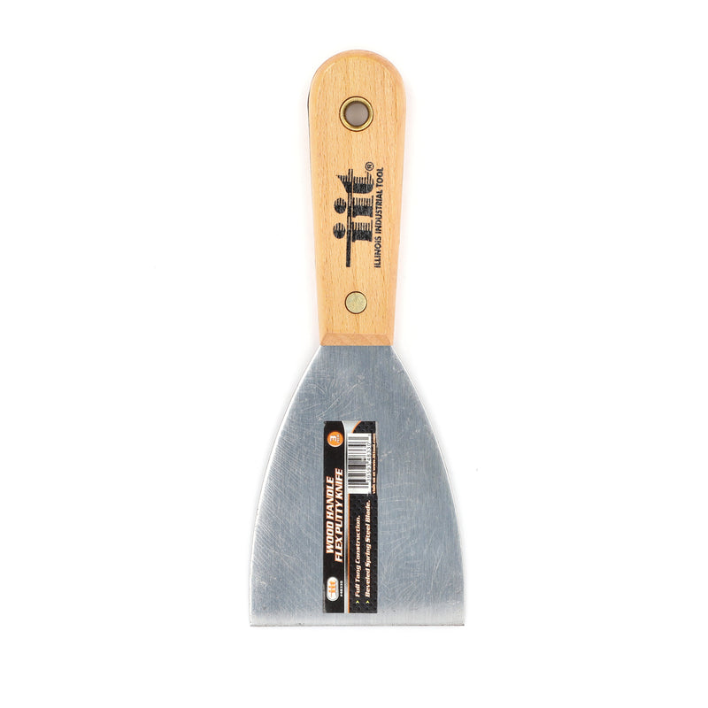 IIT 3'' FLEXIBLE PUTTY KNIFE WOOD HANDLE