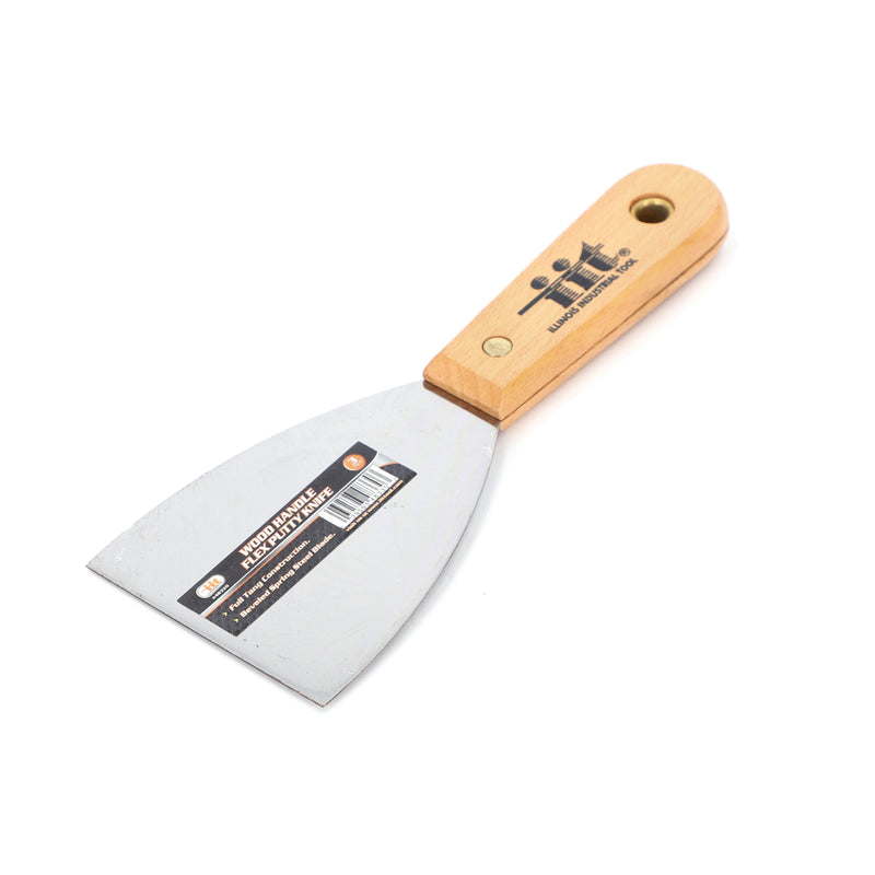 IIT 3'' FLEXIBLE PUTTY KNIFE WOOD HANDLE