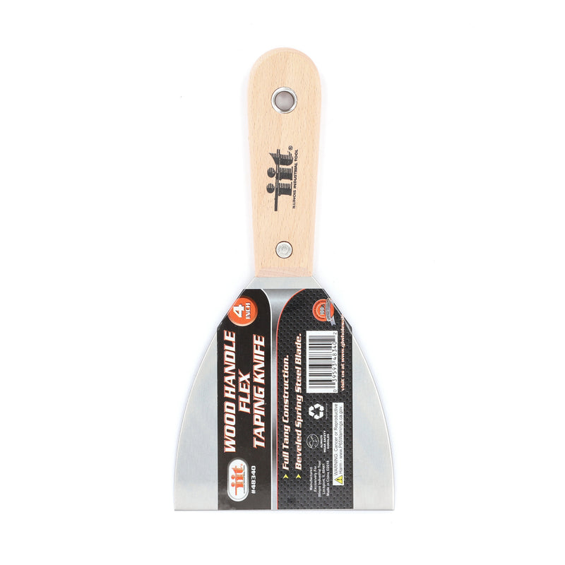 IIT 4'' FLEXIBLE TAPING KNIFE WOOD HANDLE