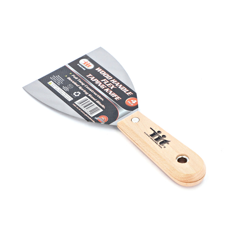 IIT 4'' FLEXIBLE TAPING KNIFE WOOD HANDLE