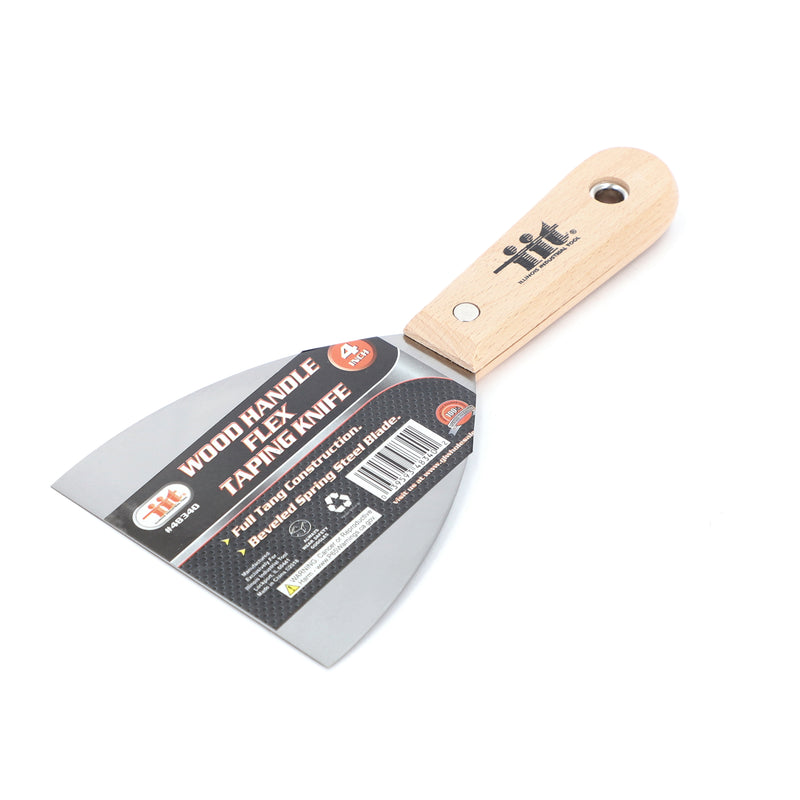 IIT 4'' FLEXIBLE TAPING KNIFE WOOD HANDLE