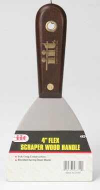IIT 4'' FLEXIBLE TAPING KNIFE WOOD HANDLE