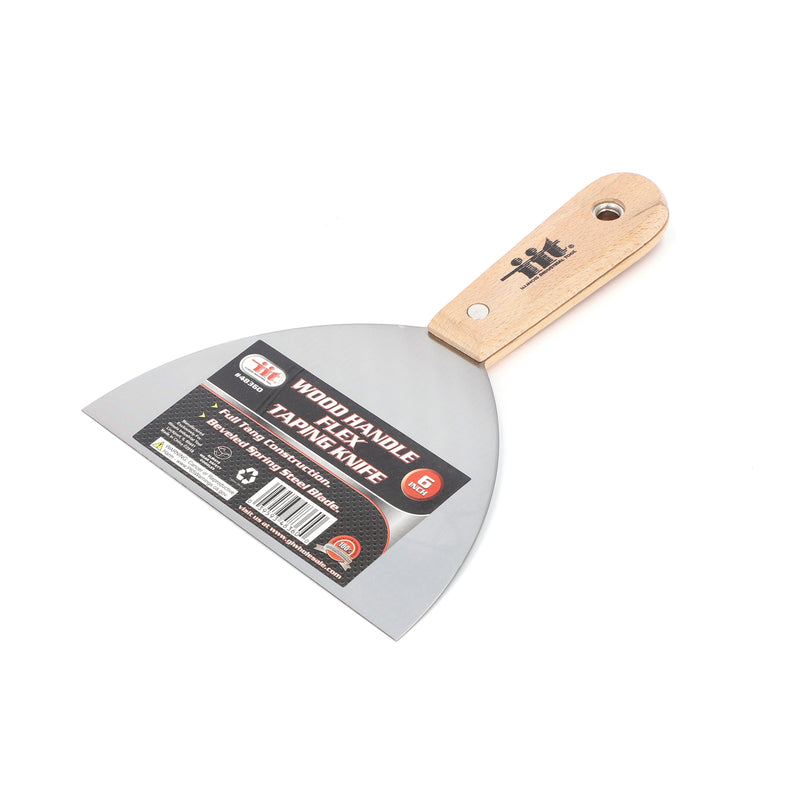 IIT 6'' FLEXIBLE TAPING KNIFE WOOD HANDLE