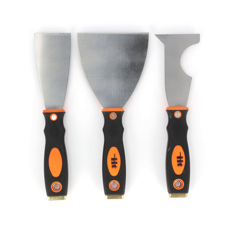 IIT 3pc FLEX PUTTY KNIFE SET BRASS CAPS