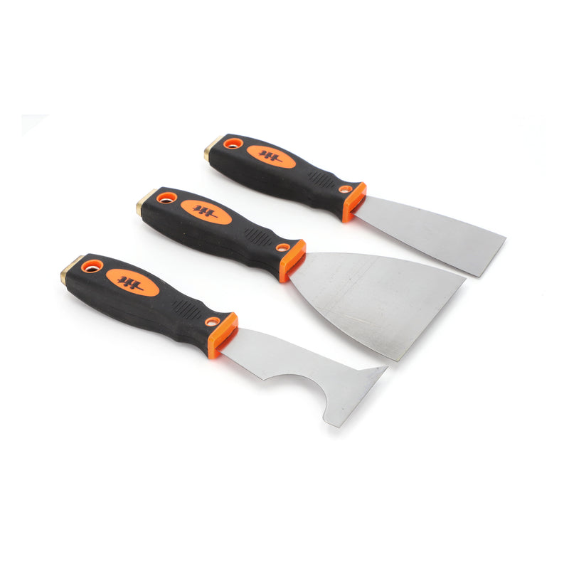IIT 3pc FLEX PUTTY KNIFE SET BRASS CAPS