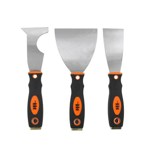 IIT 3pc FLEX PUTTY KNIFE SET BRASS CAPS