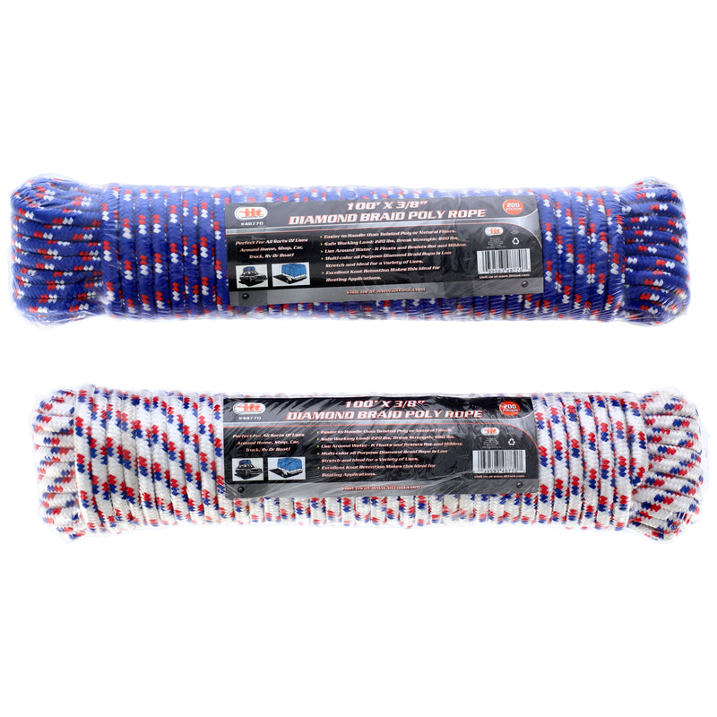 IIT 100' x 3/8'' DIAMOND POLY ROPE