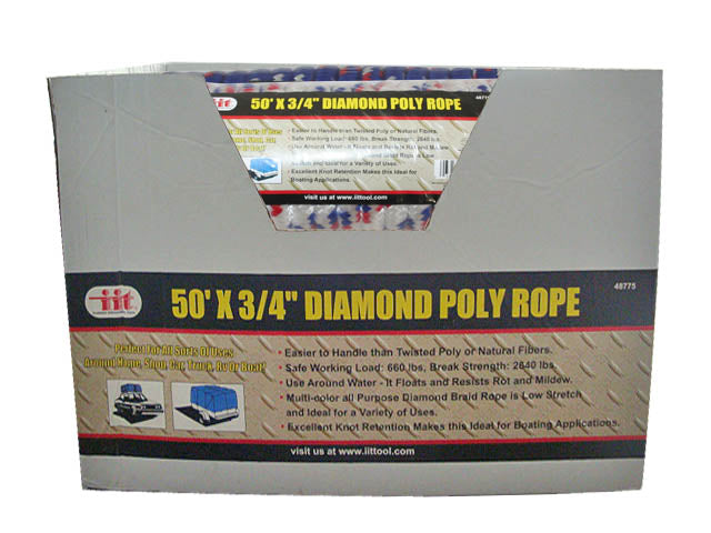 IIT 50' x 3/4'' DIAMOND POLY ROPE