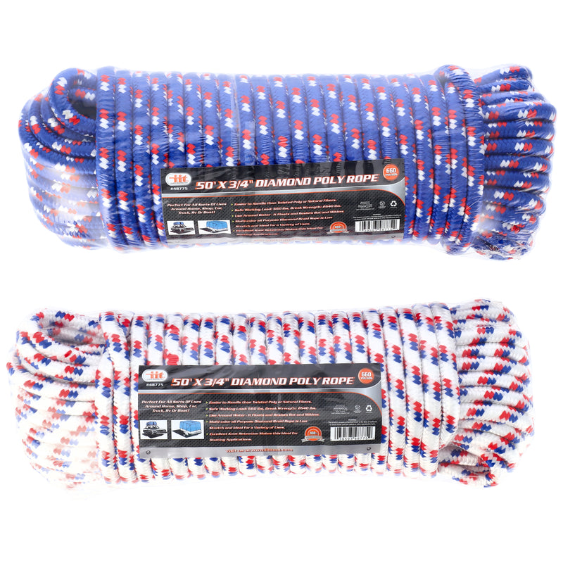 IIT 50' x 3/4'' DIAMOND POLY ROPE