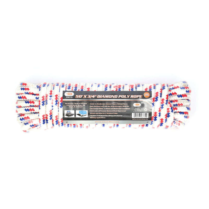 IIT 50'x3/4" DIAMOND POLY ROPE