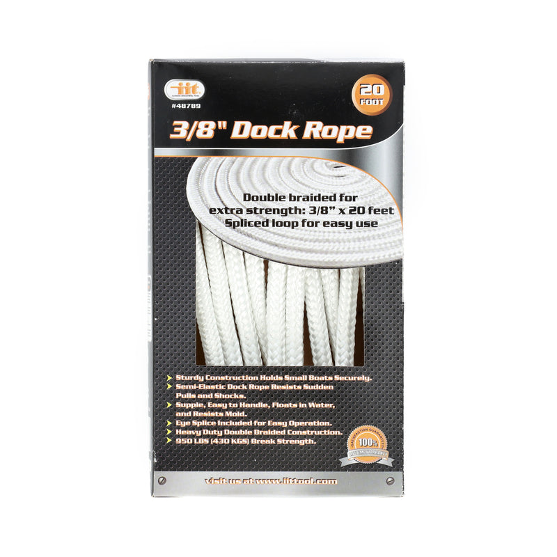 IIT 3/8x20' DOUBLE BRAID DOCK ROPE