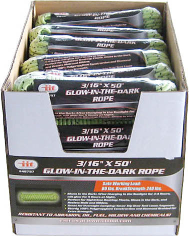 IIT 3/16'' X 50' GLOW-IN-DARK ROPE