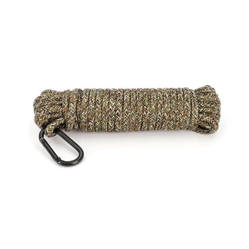 IIT 50' 3/8'' DIAMOND BRAIDED CAMO ROPE WITH CARABINER