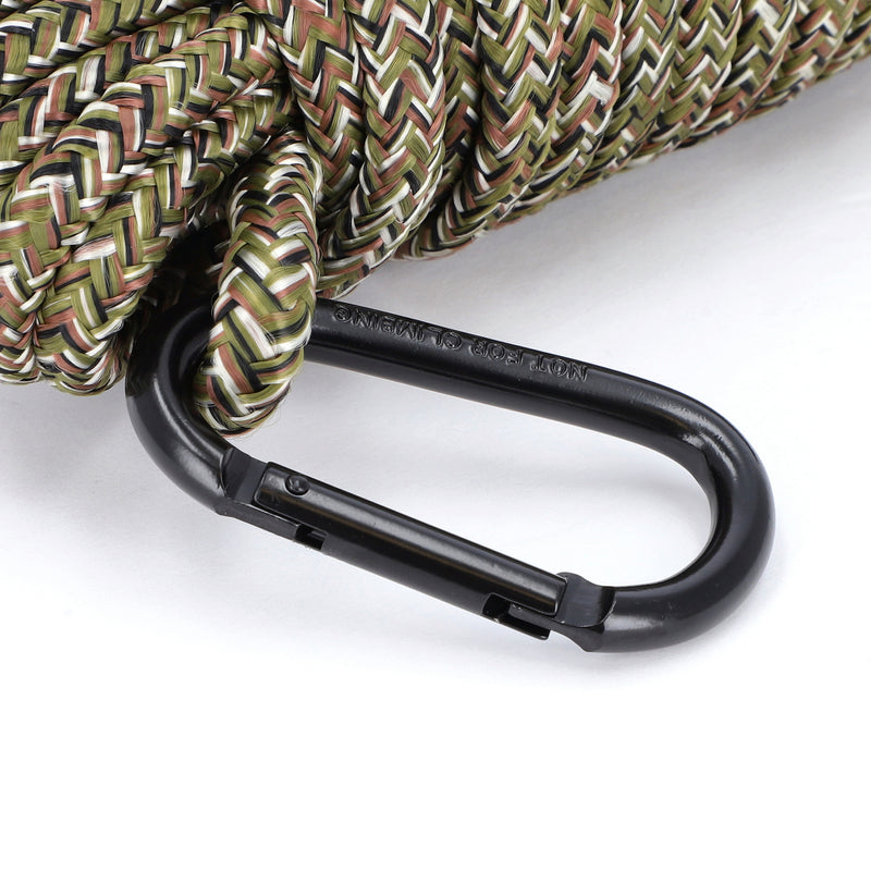IIT 50' 3/8'' DIAMOND BRAIDED CAMO ROPE WITH CARABINER