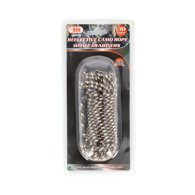 IIT 30' REFLECTIVE CAMO ROPE WITH CARABINER