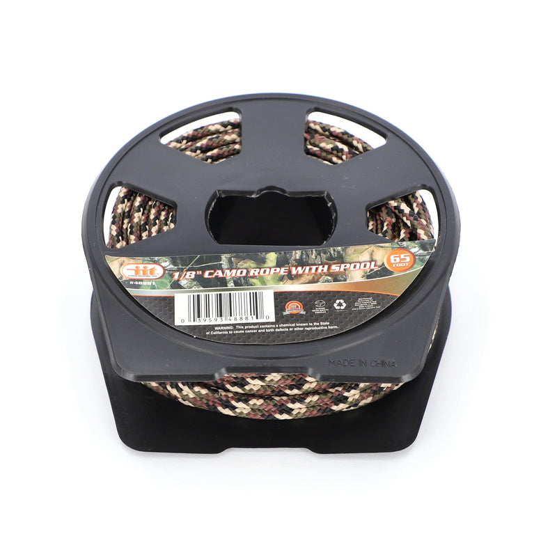 IIT 1/8'' x 65' CAMO ROPE WITH SPOOL