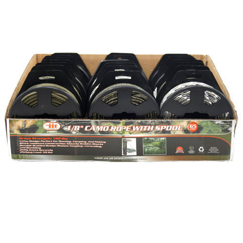 IIT 1/8'' x 65' CAMO ROPE WITH SPOOL