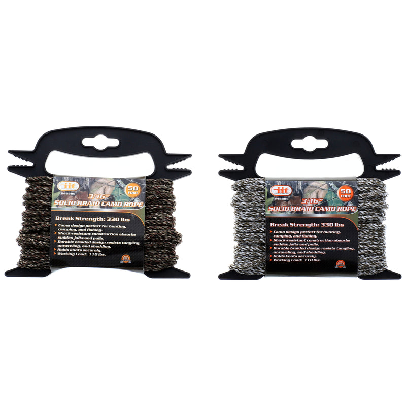 IIT 3/16x50' SOLID BRAID CAMO ROPE