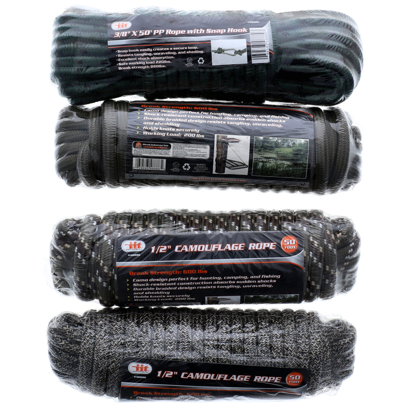 IIT 50' x 1/2'' DIAMOND CAMO ROPE