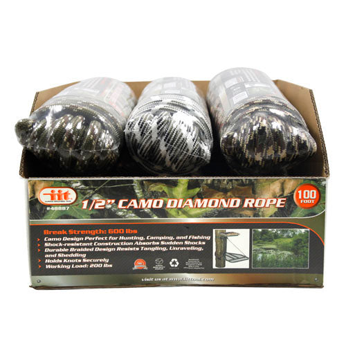 IIT 1/2''x100' DIAMOND BRAID CAMO ROPE