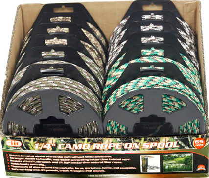 IIT 1/4'' x 65' CAMO ROPE ON SPOOL