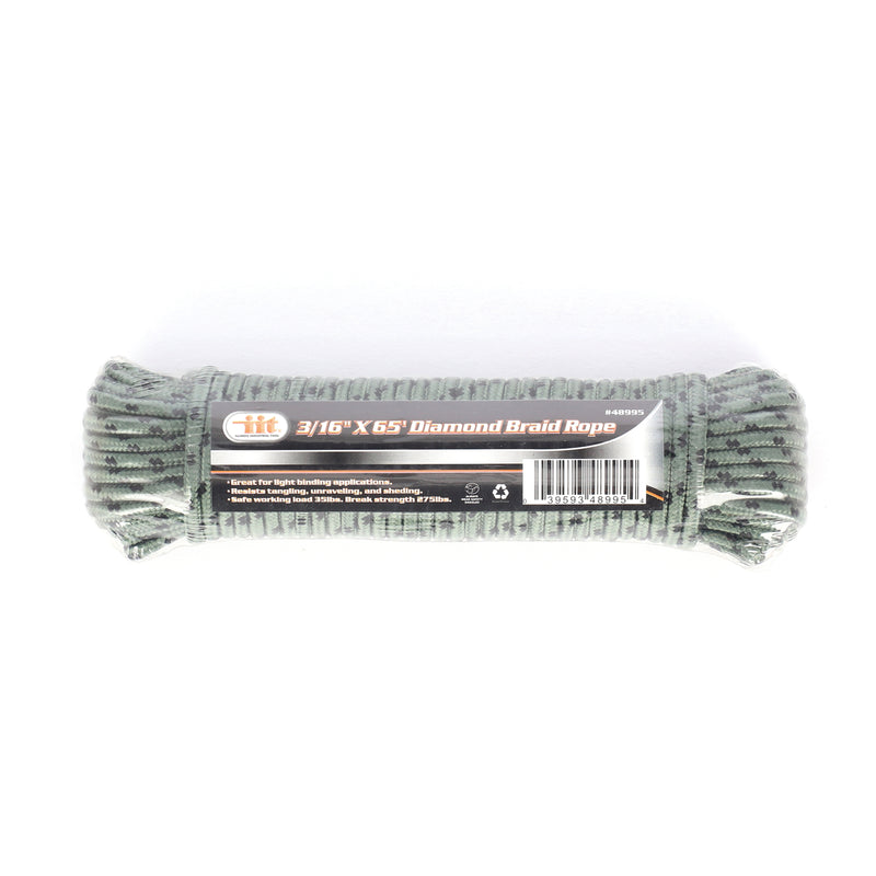IIT 3/16'' x 65' DIAMOND BRAID ROPE