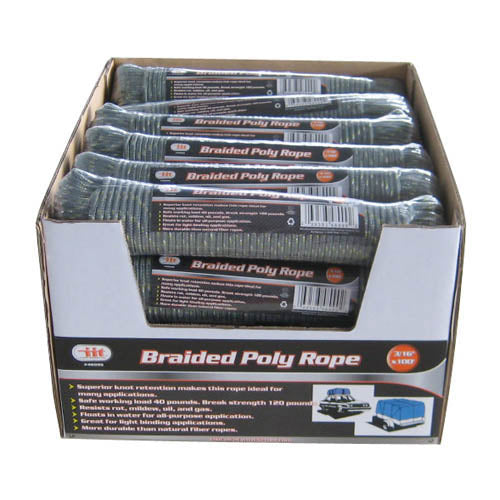 IIT 3/16'' x 100' BRAIDED POLY ROPE