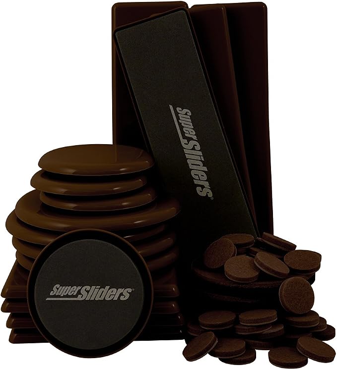 SUPERSLIDERS 52pc FURNITURE MOVING & PROTECTION KIT BROWN