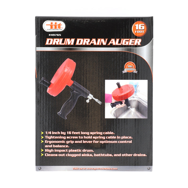IIT 16ft DRUM DRAIN AUGER
