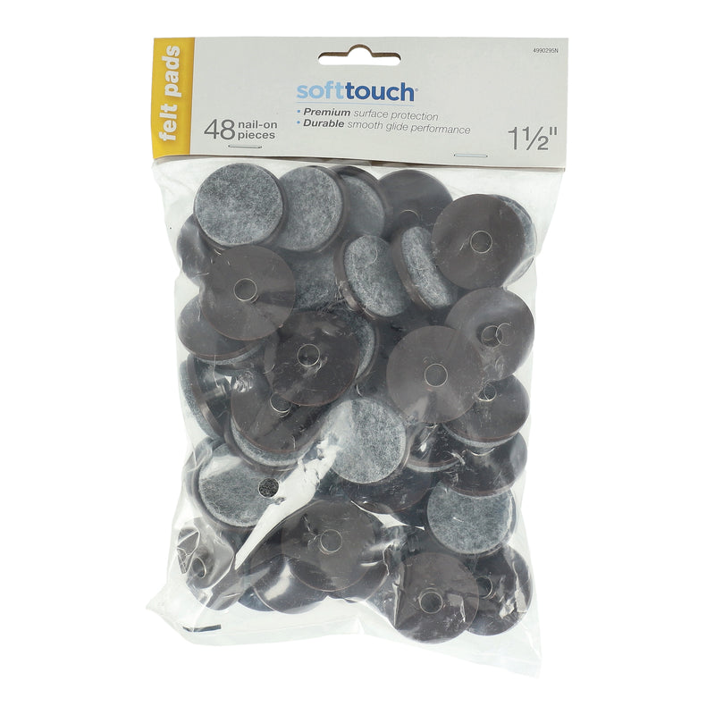 SOFT TOUCH 48PC 1-1/2'' NAIL-ON FELT PADS