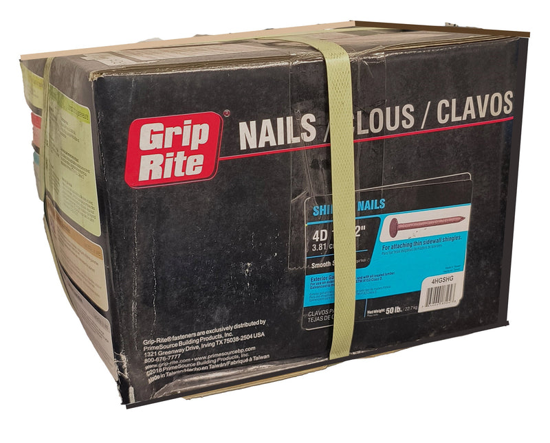 GRIP-RITE 50LB SHINGLE NAILS 1-1/2'' #4D GALVANIZED