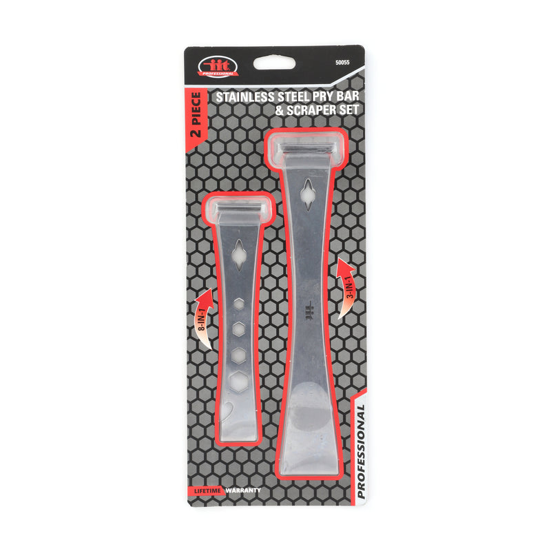 IIT PRO 2PC MULTI-FUNCTION STAINLESS STEEL PRY BAR SET