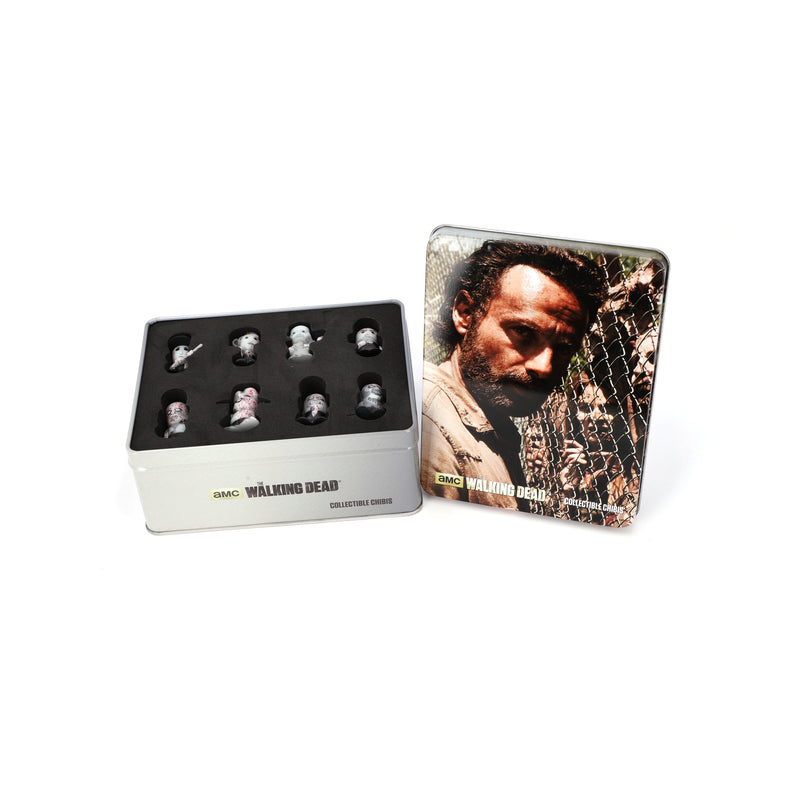 WALKING DEAD 8CT COLLECTIBLE CHIBI FIGURES TINS SET