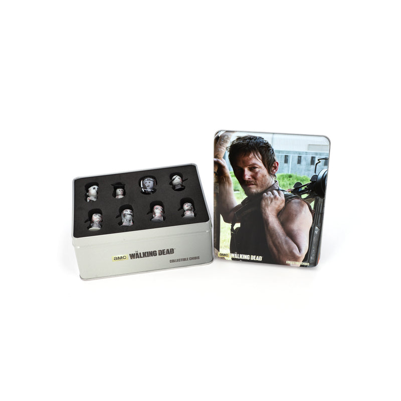 WALKING DEAD 8CT COLLECTIBLE CHIBI FIGURES TINS SET