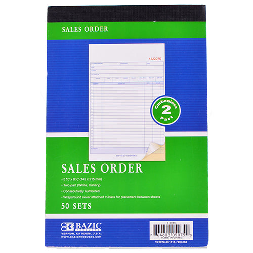 SALES ORDER CARBONLESS 2 PART 5.56x8.43'' -NO ONLINE SALES