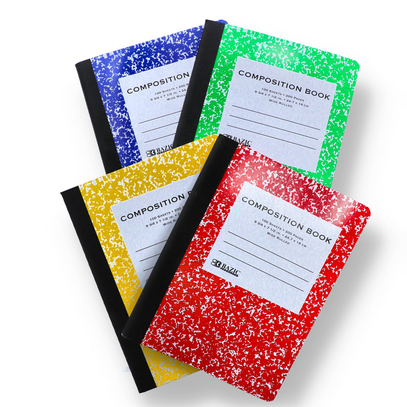 COMPOSITION NOTEBOOK 100 SHEET WIDE RULE MARBLE COVERS -NO ONLINE SALES