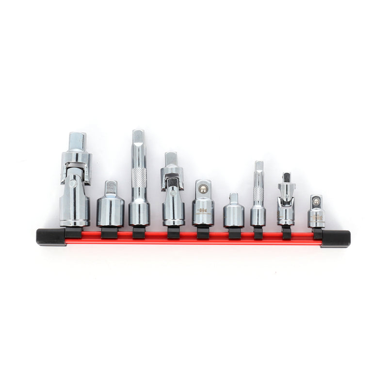 IIT PRO 10PC CHROME CRV SOCKET ADAPTERS ON RAIL