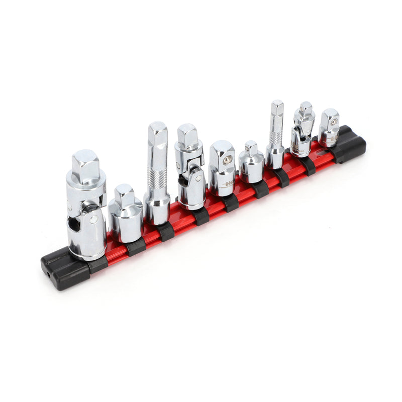 IIT PRO 10PC CHROME CRV SOCKET ADAPTERS ON RAIL