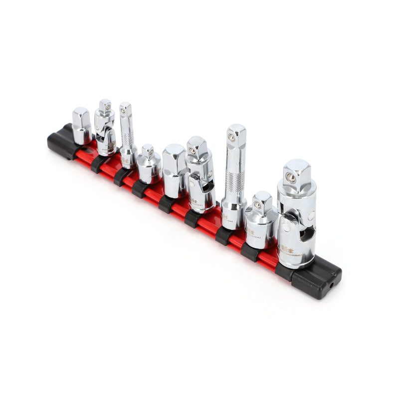 IIT PRO 10PC CHROME CRV SOCKET ADAPTERS ON RAIL