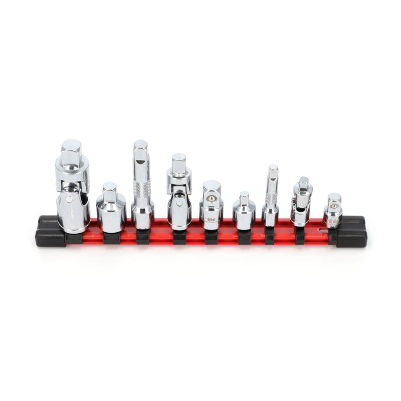 IIT PRO 10PC CHROME CRV SOCKET ADAPTERS ON RAIL