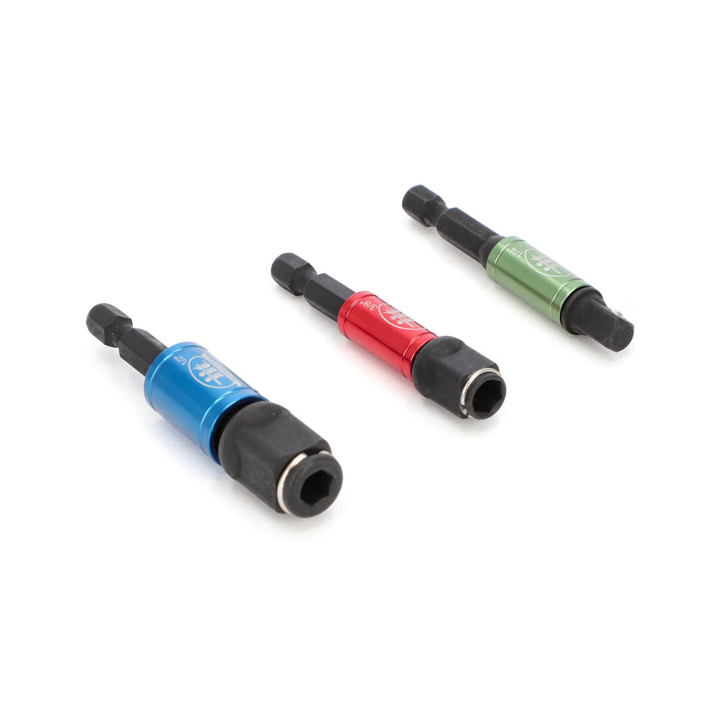 IIT PRO 3pc 2-in1 SWIVEL SLEEVE SOCKET & BIT ADAPTERS